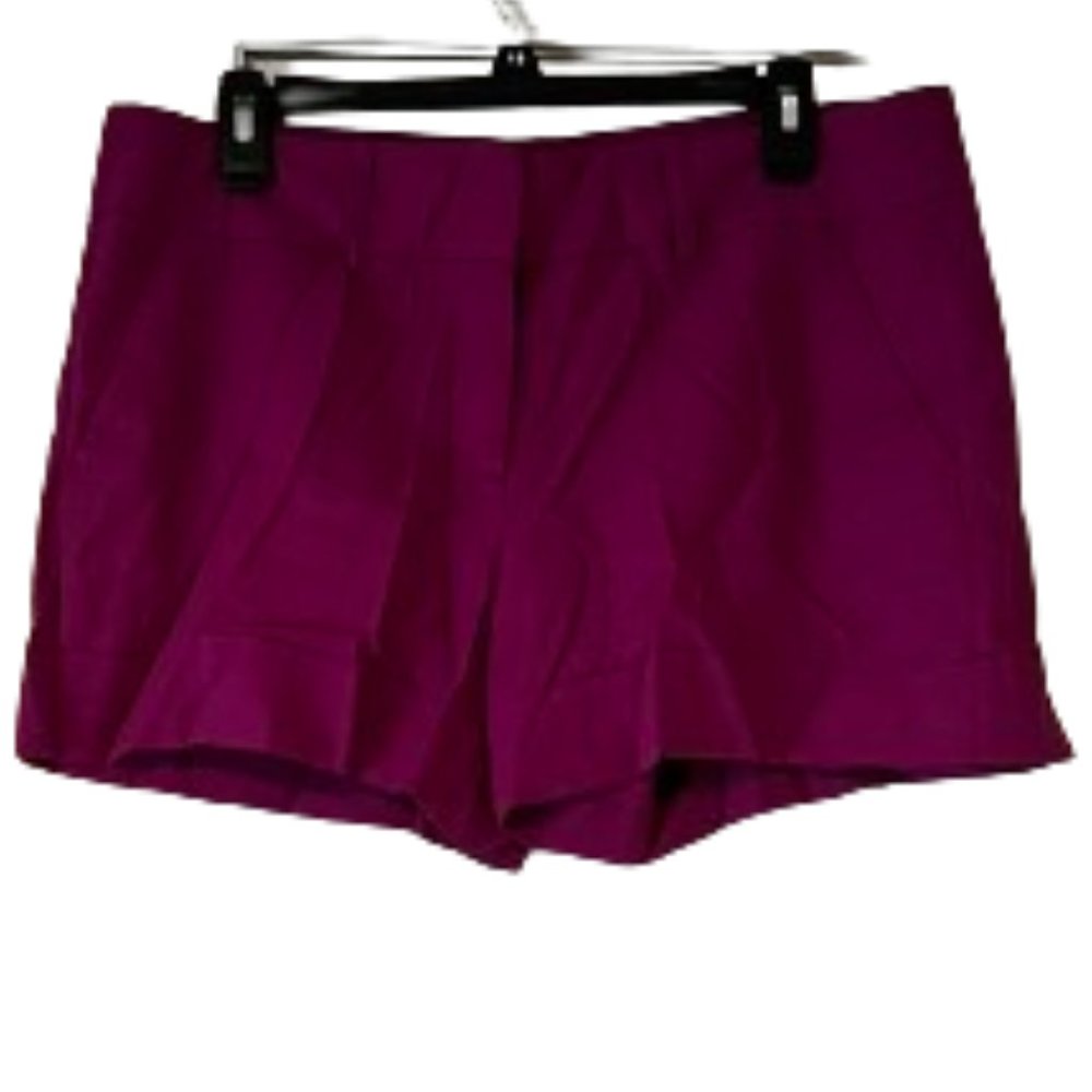 New York & Company Raspberry Linen Stretch Shorts - 10